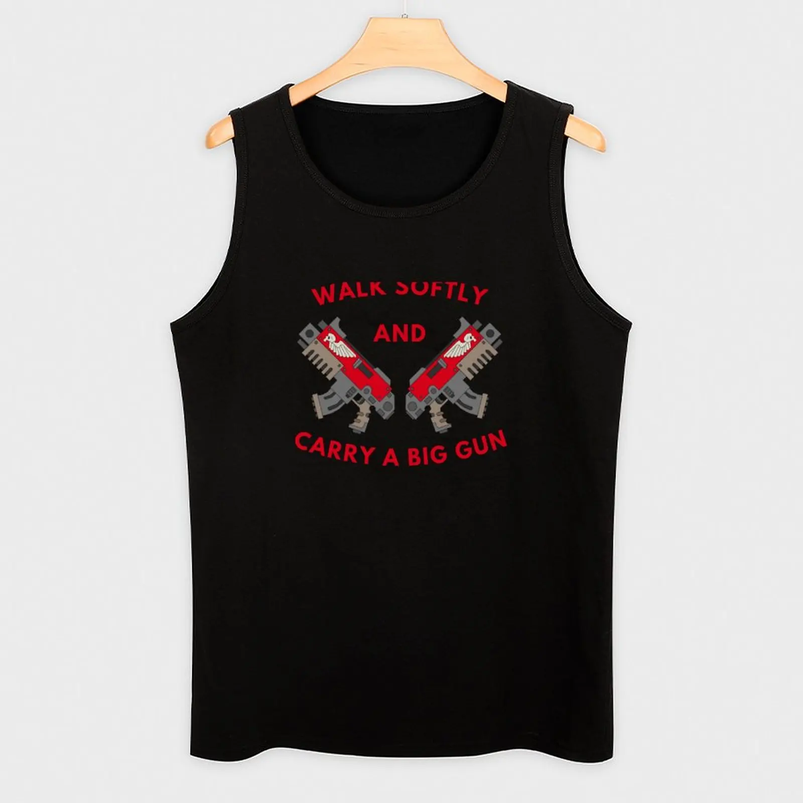 Walk Softly and Carry a Big Gun Bolter Tank Top sleeveless t-shirts for men Man summer clothes image 3
