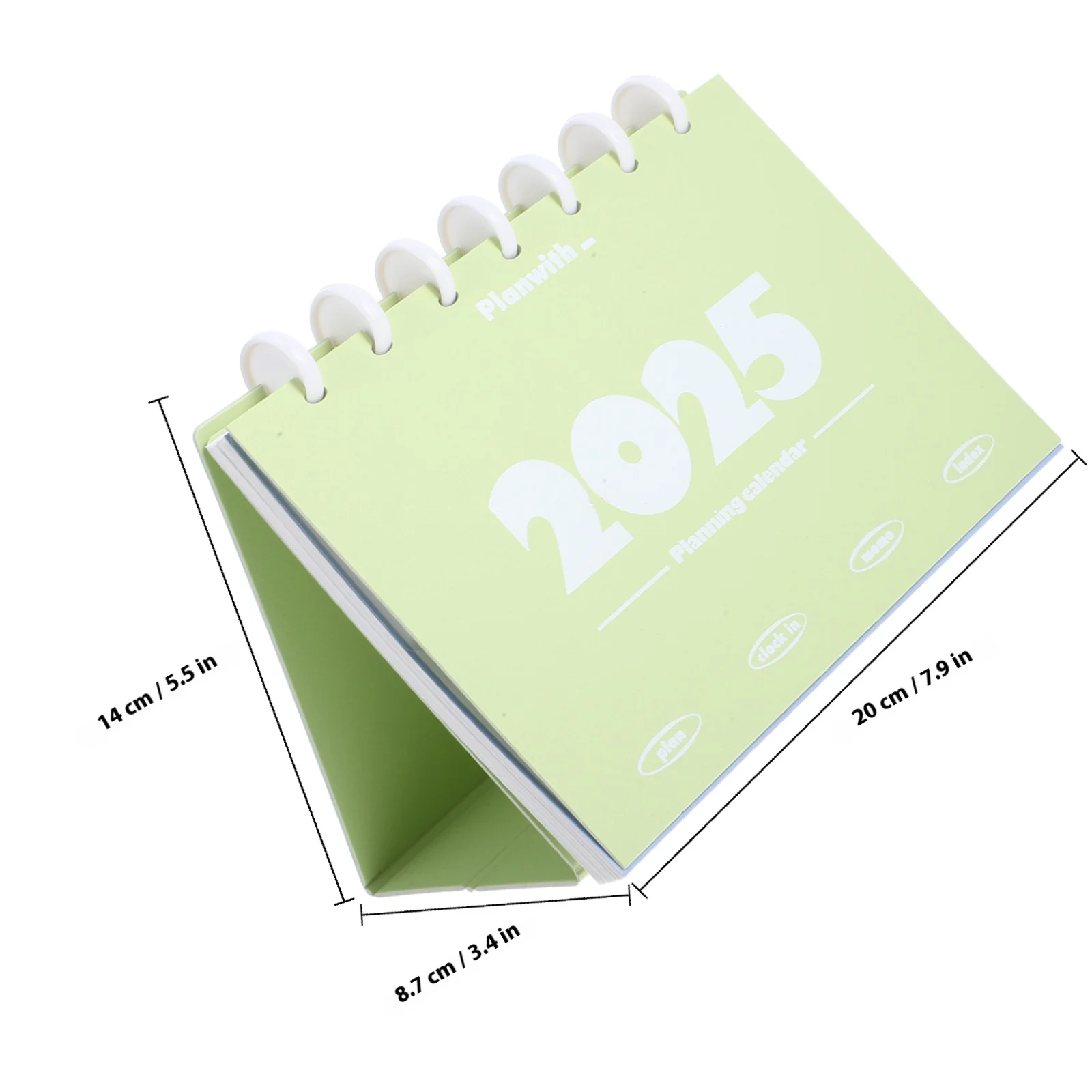 Calendario da tavolo 2025 Mensile Flip Office Home Standing Desktop Pianificazione quotidiana Estetica portatile Decorativa Design unico