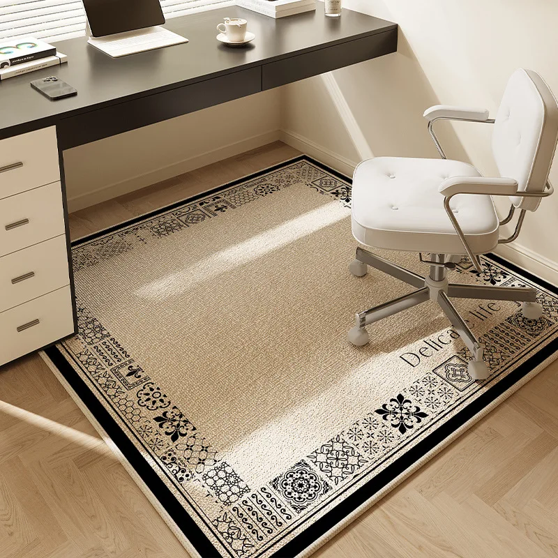 VIKAMA Study Desk Computer Gaming Chair Floor Protection Pad Bedroom Rectangular Dressing Table Chair Carpet, Home Decoration
