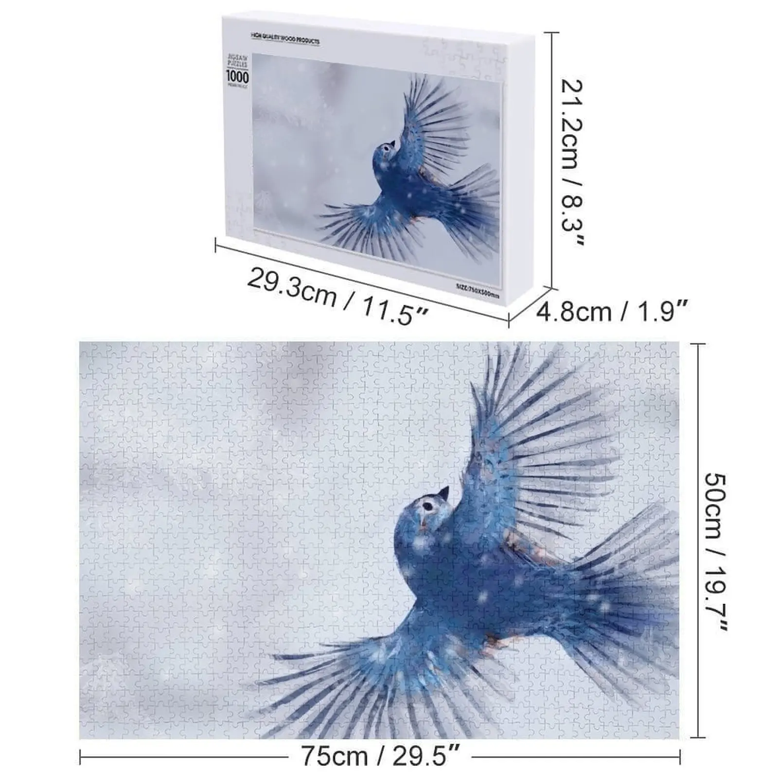 Winter Chickadee 2 Jigsaw Puzzle Regalo personalizzato Foto Regali personalizzati per bambini Puzzle con immagini