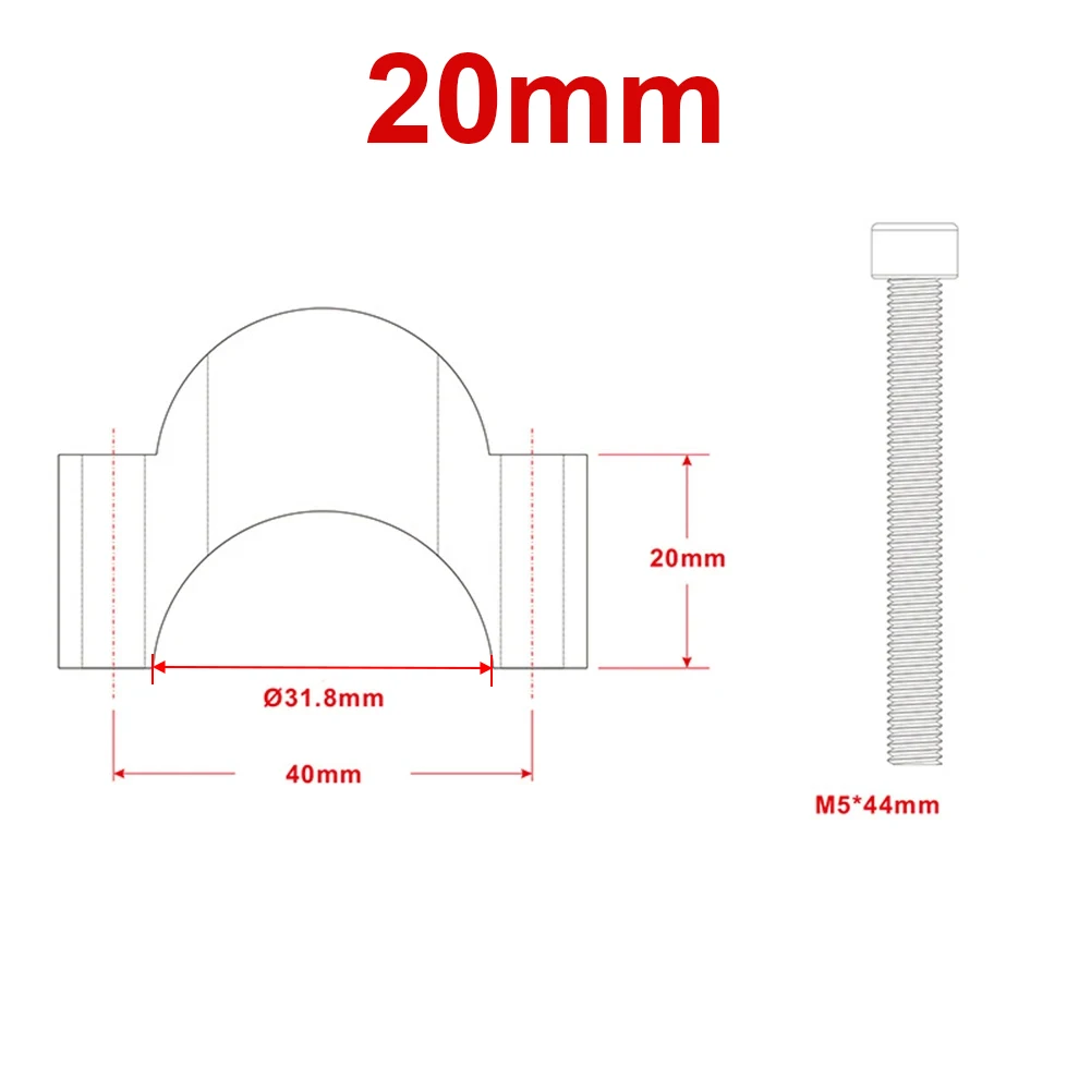 دراجة بقية بار الناهض الفواصل ل 31.8 مللي متر TT المقود أجزاء 10/20 مللي متر ارتفاع فاصل المشبك الطريق الدراجة اكسسوارات