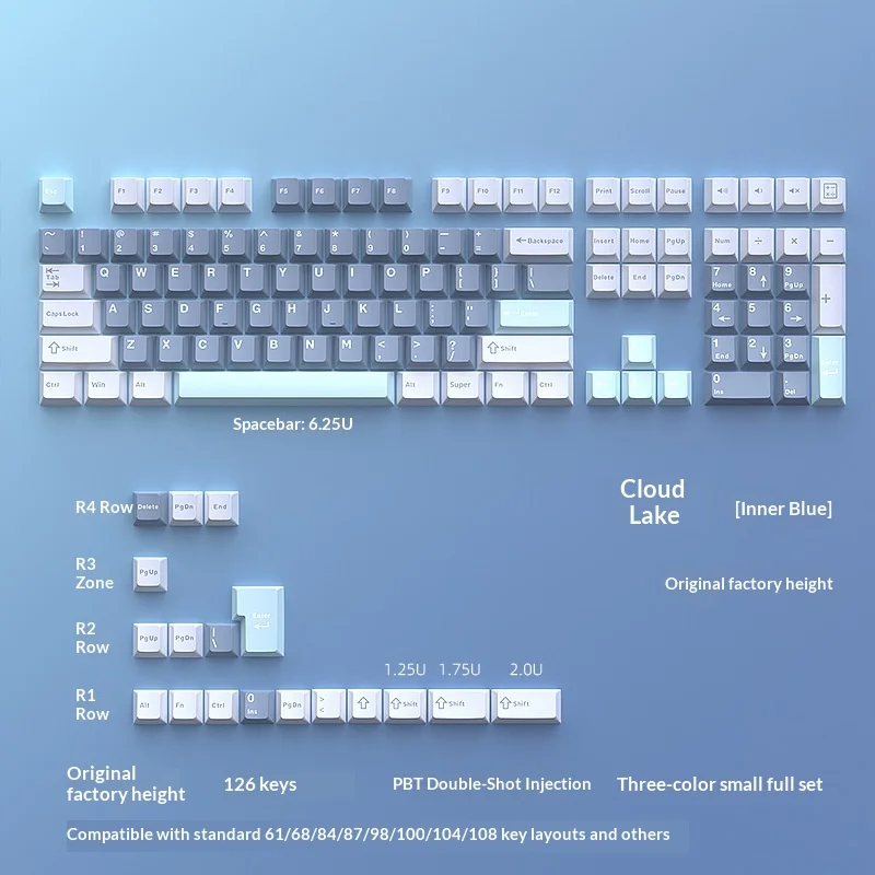 Mechanical keyboard keycap PBT material 128 key small full set original height