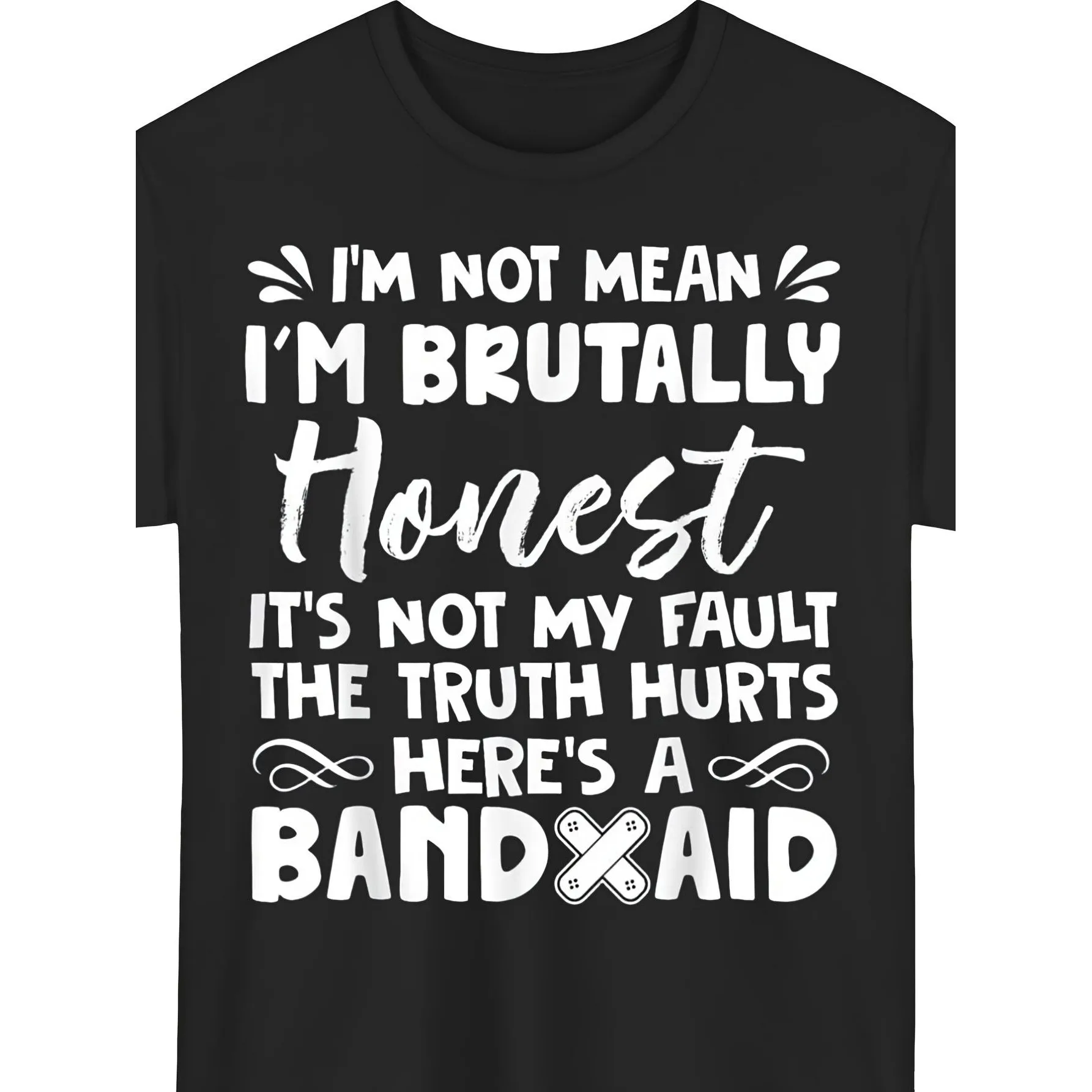 T-shirt graphique drôle et très sincère pour hommes, décontracté, col rond, manches courtes, en coton