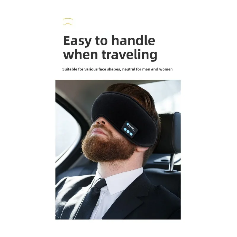قناع نوم بلوتوث مكبرات صوت مدمجة موسيقى لاسلكية ظلال عيون قيلولة للسفر والتأمل قابل لإعادة الشحن USB قابل للغسل ذكي للبالغين جديد