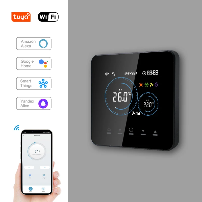 For Mitsubishi Electric Fujitsu(Ogeneral)  Tuya Wifi VRF Air Conditioner Smart Thermostat For Google Home Alexa DuerOS view 3