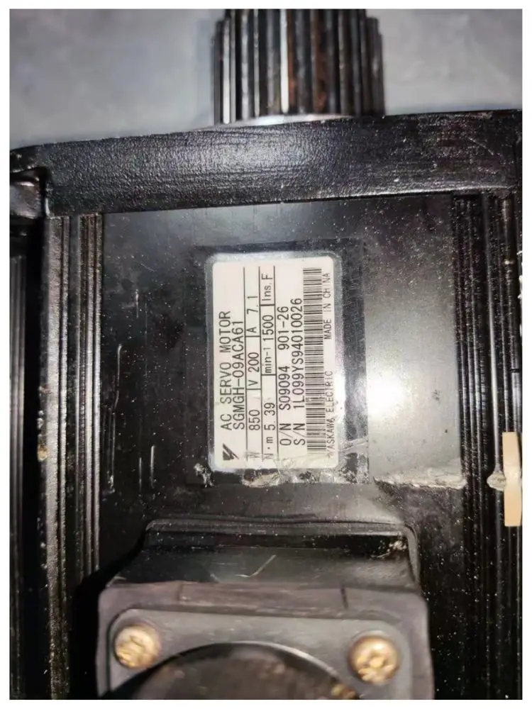 second-hand      servo motor    SGMGH-09ACA61, function well   Tested well and shipped quickly