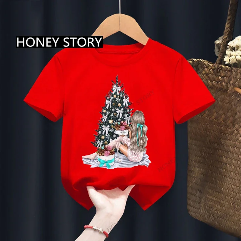 Christmas Santa Kid T Shirt Santa Elk Print Children\'s Red T-shirt Boys Girls Clothes Aliexpress Uk One Piece Pride Tshirt Tops