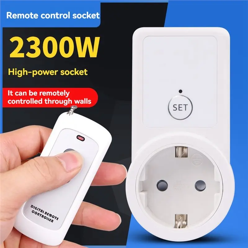 Smart Timer Socket Remote Control Multi-Function Wireless Switch EU Plug For Home Power Socket