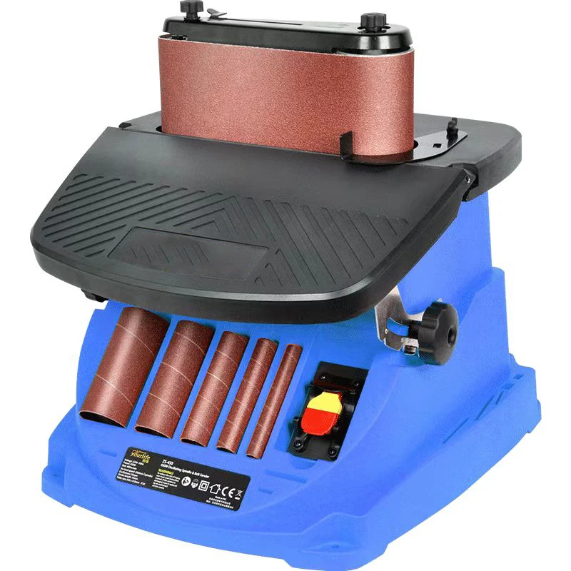 2in1 Small Portable Electric Woodworking Sanding Polishing Abrasive Belt Sander Machine Spindle Oscillating Sander