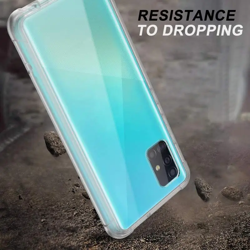 360-Grad-Transparente Hülle für Samsung Galaxy A51 A71 A52 A53 A54 A55 A56 5G A21S A26 A36 A31 A41 stoßfeste Abdeckung Fundas – Detail 5