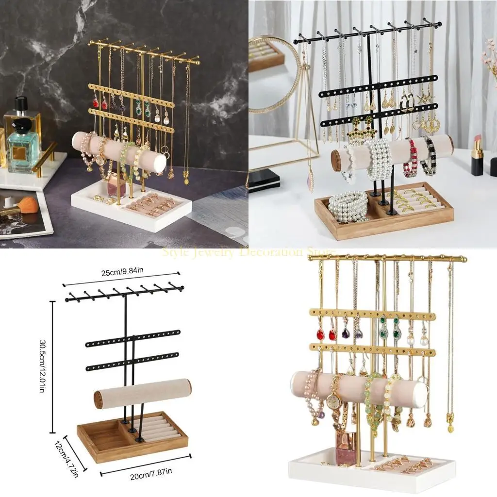 

D46E Adjustable Jewelry Stand Multifunctional Jewelry Display Holder for Necklace