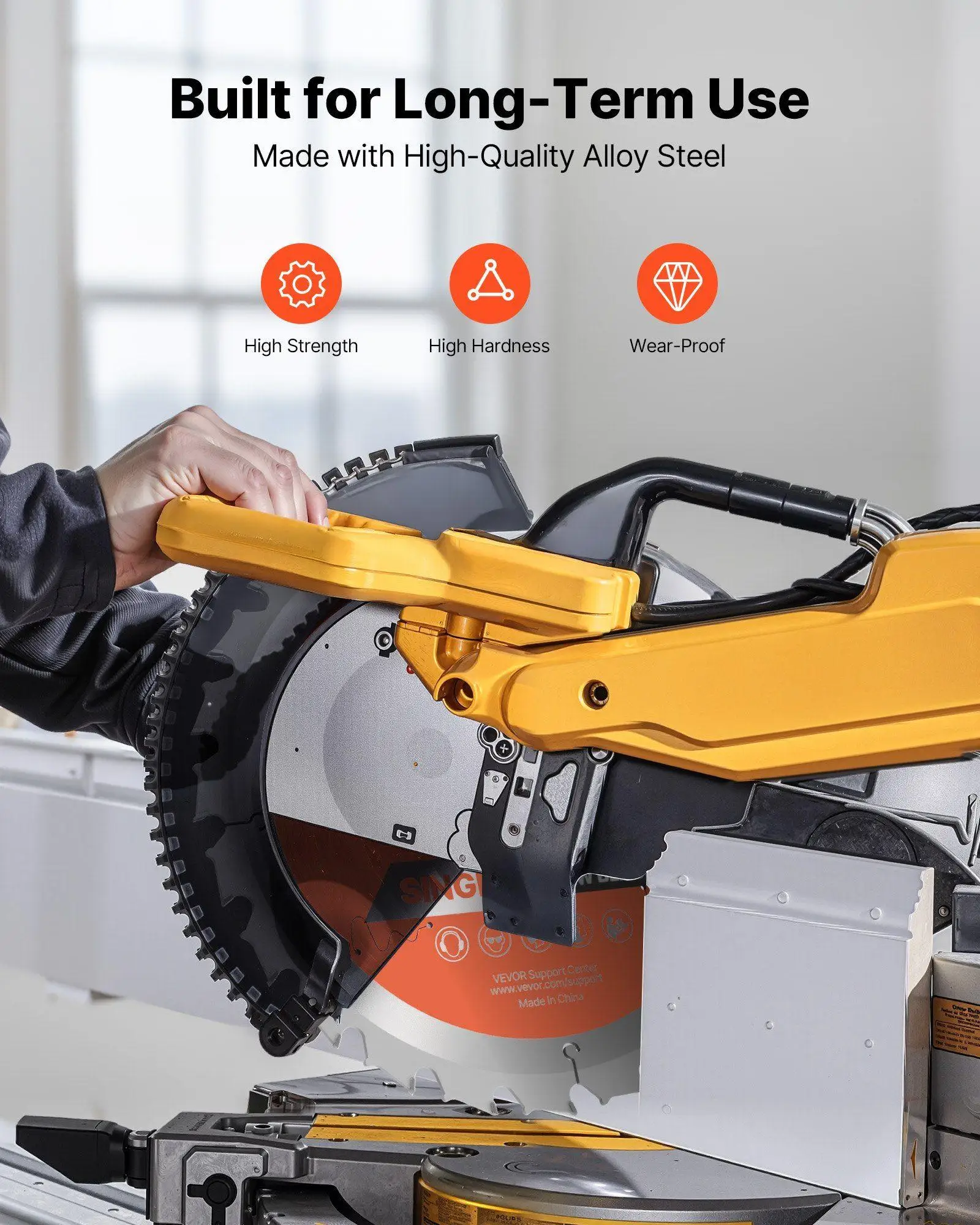 Lama circolare da 10 pollici 24 denti per legno - Costruzione in acciaio legato, rapida dissipazione del calore, tagli accurati attraverso i tipi di materiali