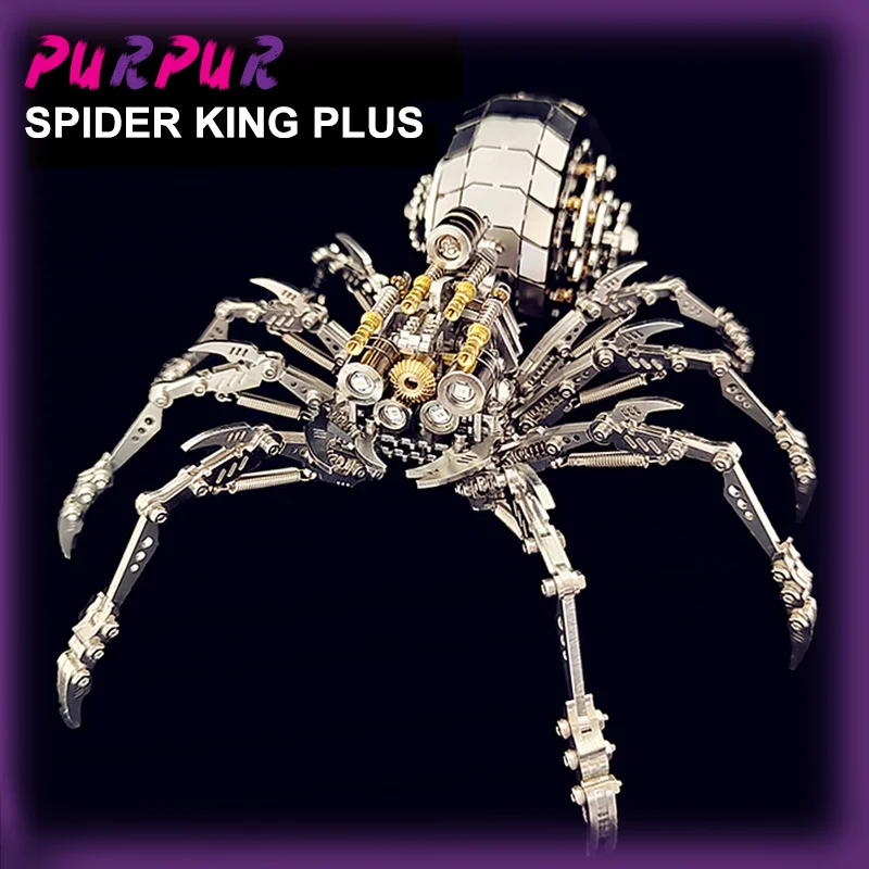 DIY Stainless Steel 3D Metal Puzzle Model Warcraft Animal Insect Spider King kids Toys Birthday or Christmas Gift for Adults