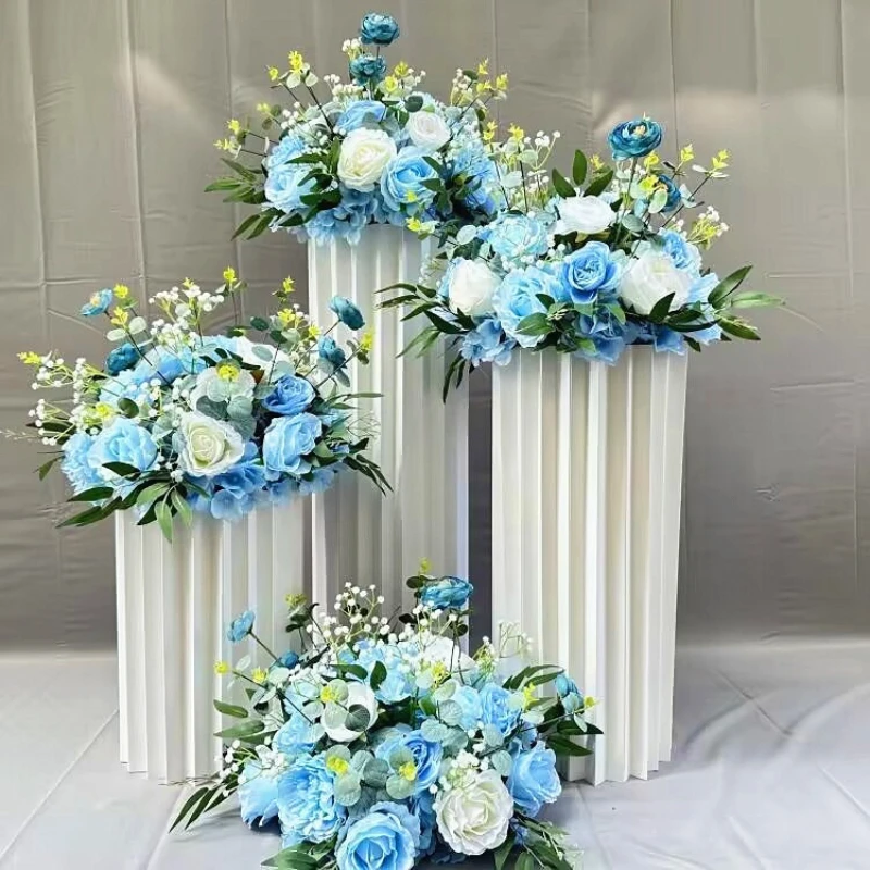 Delivery area ceremony arrangement Simulation flower Roman column decoration Delivery area ornament False flower flower