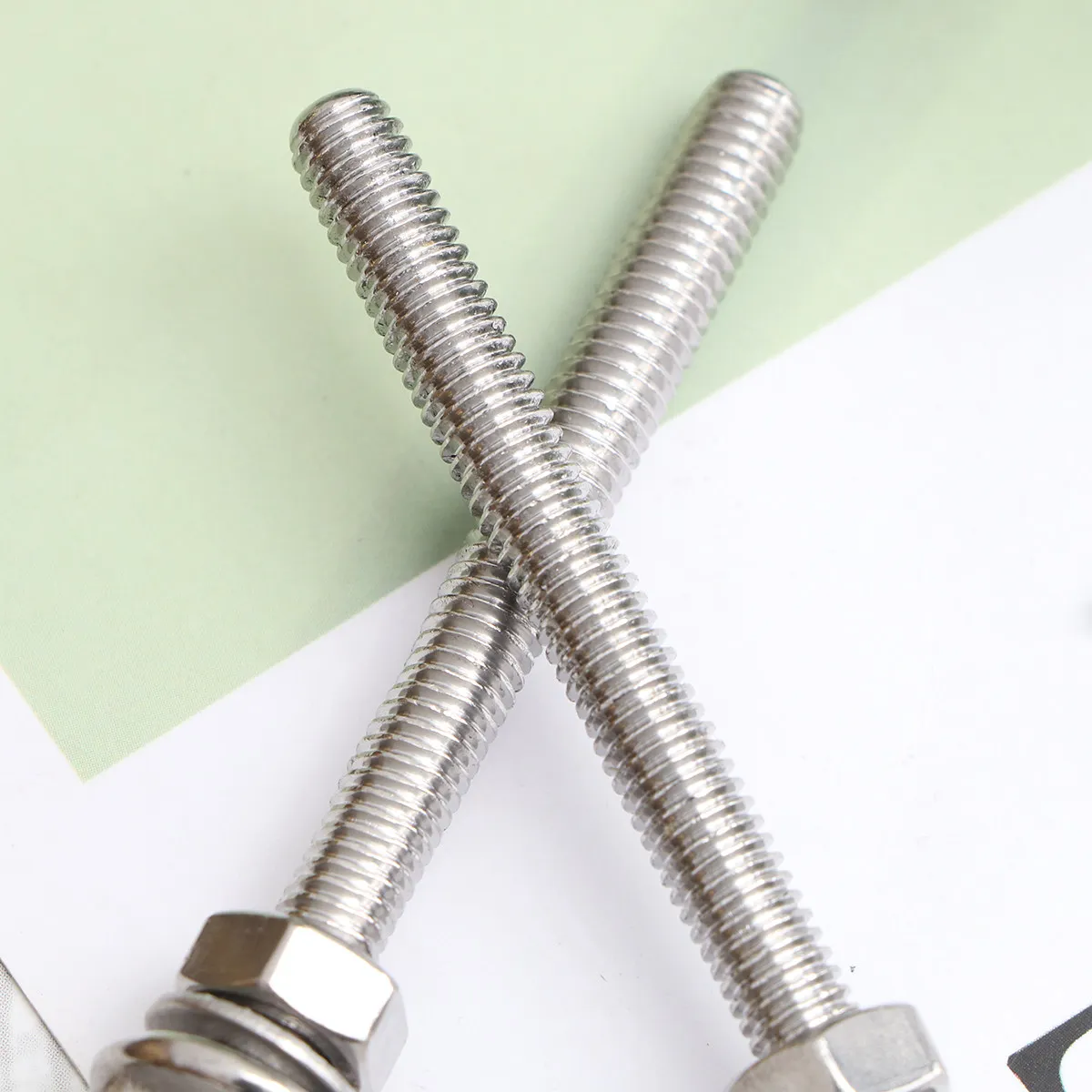 2Pcs 316 Stainless Steel Eye Bolt M6x60mm Lifting Eye Screw with Nut and Washer for Boats Docks Outdoor DIY Heavy Duty Ring Hook