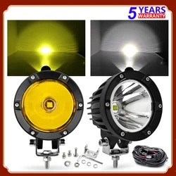 HAOLIDE 4inch Led Motorcycle Driving Running Work Light 12V 24V Spot Combo Hi/Lo Beam Super Bright Led Lights Auto Fog Lamp