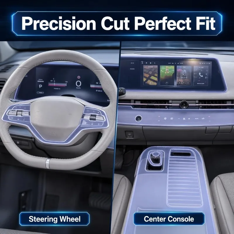 For Nissan Ariya 2023-2024 TPU Car Navigation Screen Film Center Console Protective Sticker Anti-scratch Interior Accessories