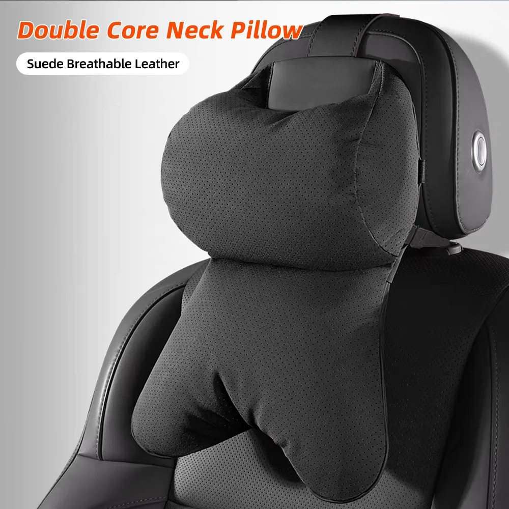 Suede Car Headrest Neck Support Pillow Adjustable Neck Rest Cushion for Opel Astra j Insignia Astra g Corsa Zafira Mokka Vivaro