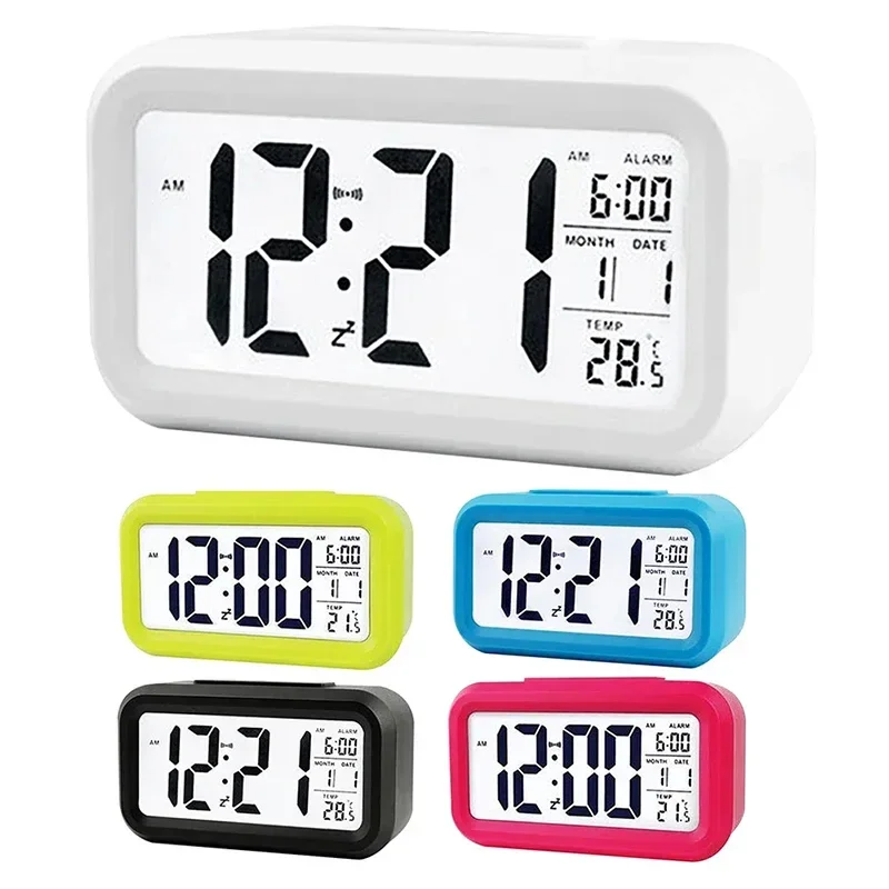 

Household Desktop Alarm Clocks Backlight LED Digital Alarm Clock Data Time Calendar Temperature Display Snooze Function