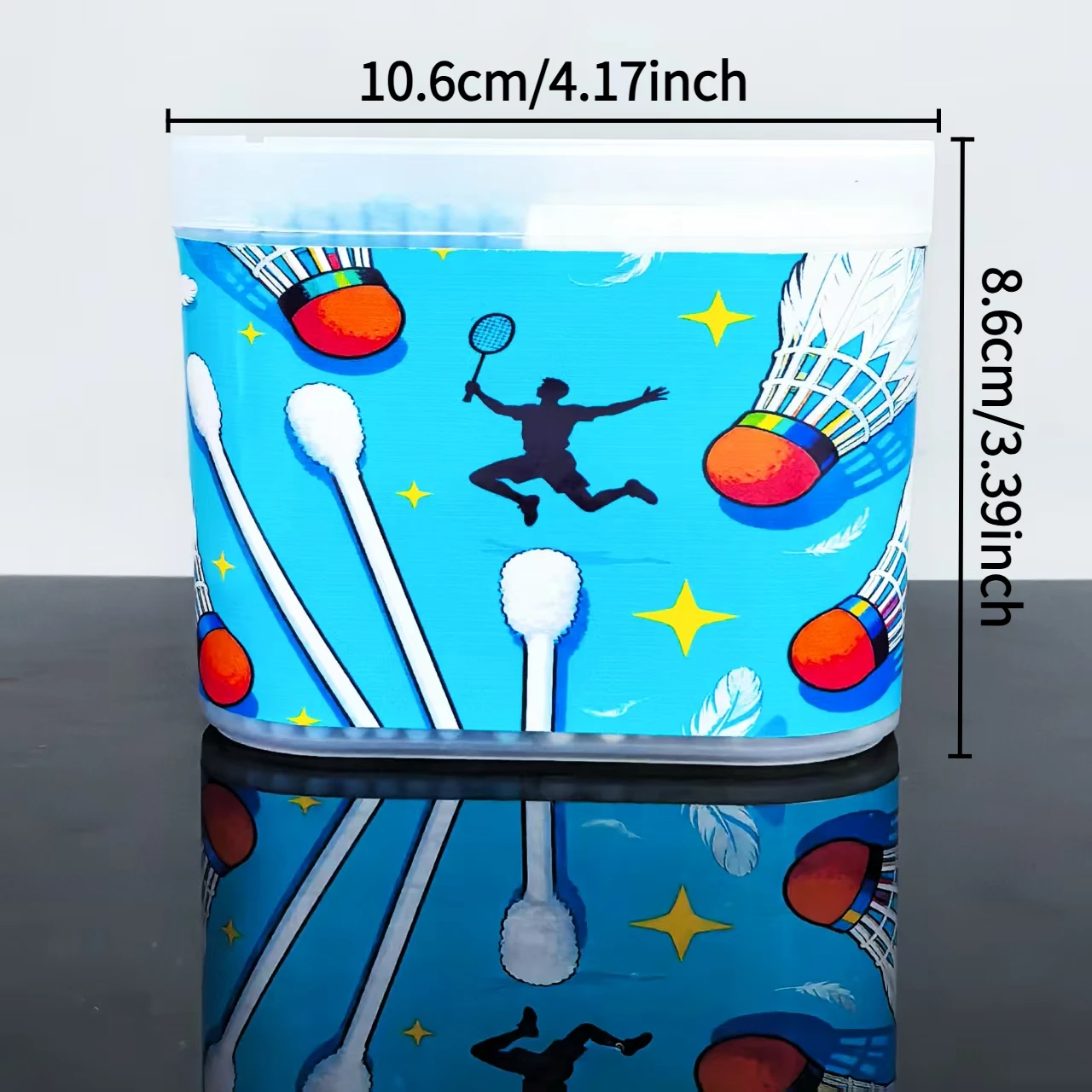 300개/600개 스포츠 시리즈 박스형 면봉 배드민턴 스포츠 패턴, 성인용 양면 선물용 면봉