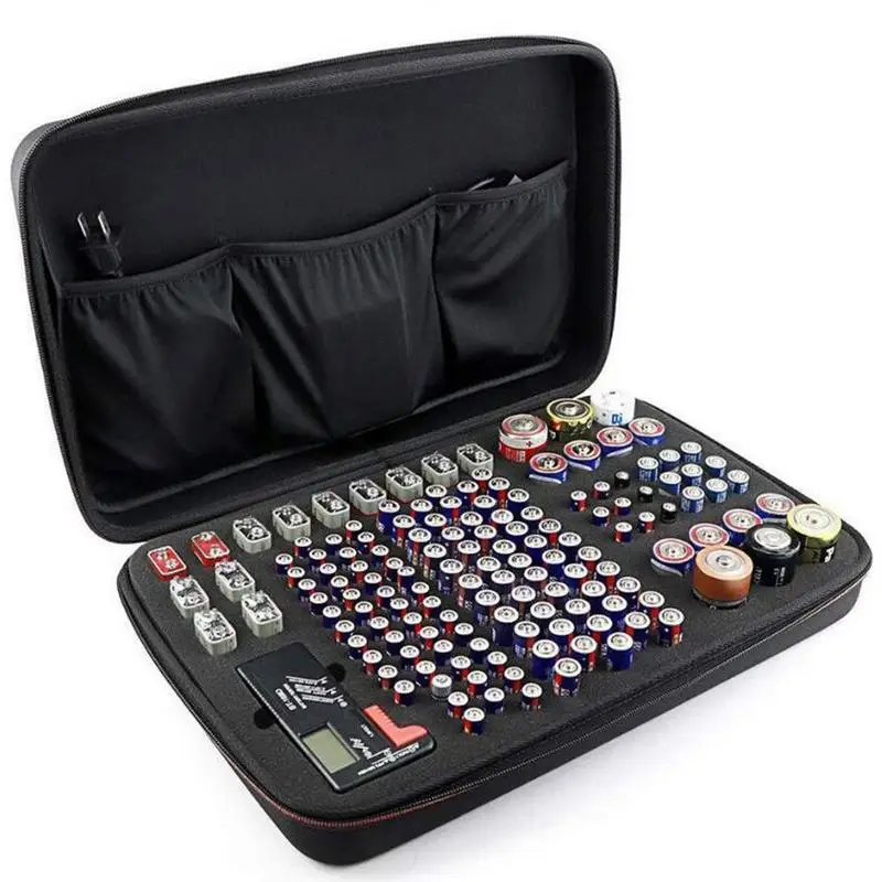 EVA Battery Storage Bag Organiser Case Container Efficiently Sort and Store Various D C AA AAA Dry Batteries