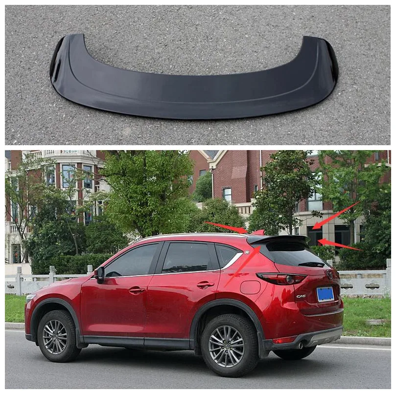 

Fits For Mazda CX-5 2018-2022 High Quality ABS Paint Rear Trunk Lip Roof Spoiler Splitters