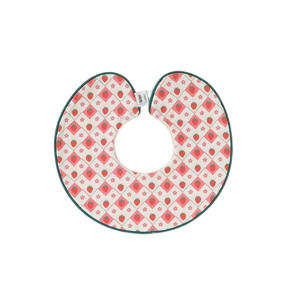 

Feeding Supplies Baby 360-degree Bib Flower Printed Soft Cotton Infants Saliva Towel Plaid Anti Fouling Baby Drool Towel