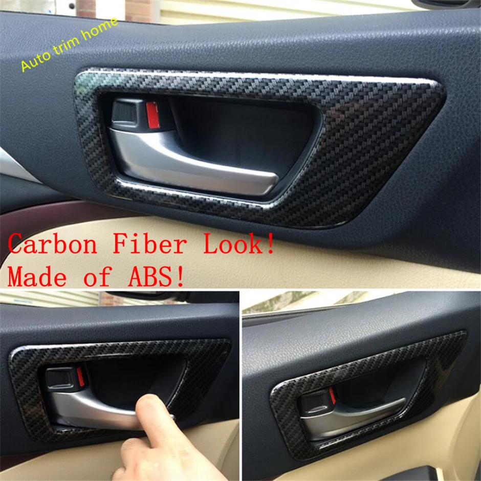 

Inner Door Pull Knob Hand-clasping Bowl Decoration Frame Cover Trim Fit For Toyota Highlander KLUGER 2014 - 2019 Car Accessories