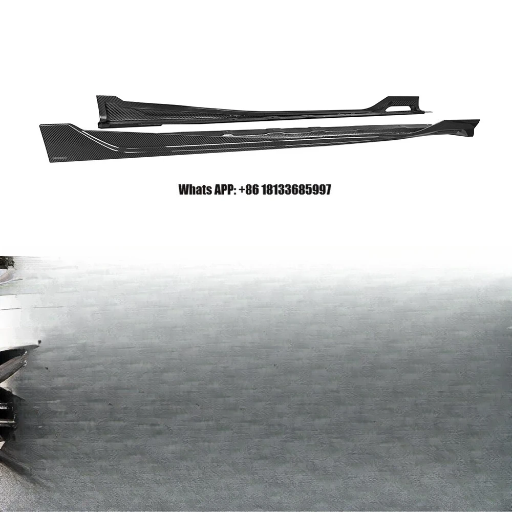 

SOOQOO Gloss Black for BMW X3 G45 Side Skirt Dry Carbon Fiber Car Side Skirt