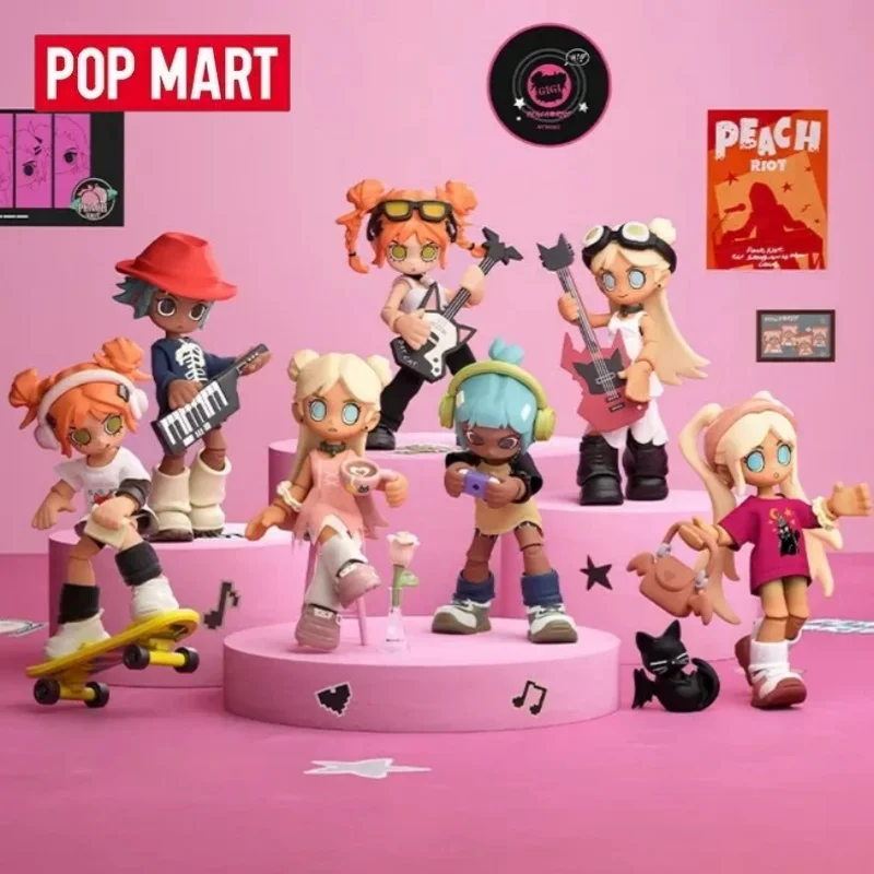 POPMART Peach Riot Carry The Music Series Block Pendant Blind Box Mystery Box Guess Bag Toys Doll Cute Anime Figure