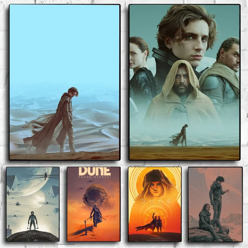 Dune Movie Posters Timothee Chalamet Poster Kraft Club Bar Paper Vintage Poster Wall Art Painting Bedroom Study Stickers