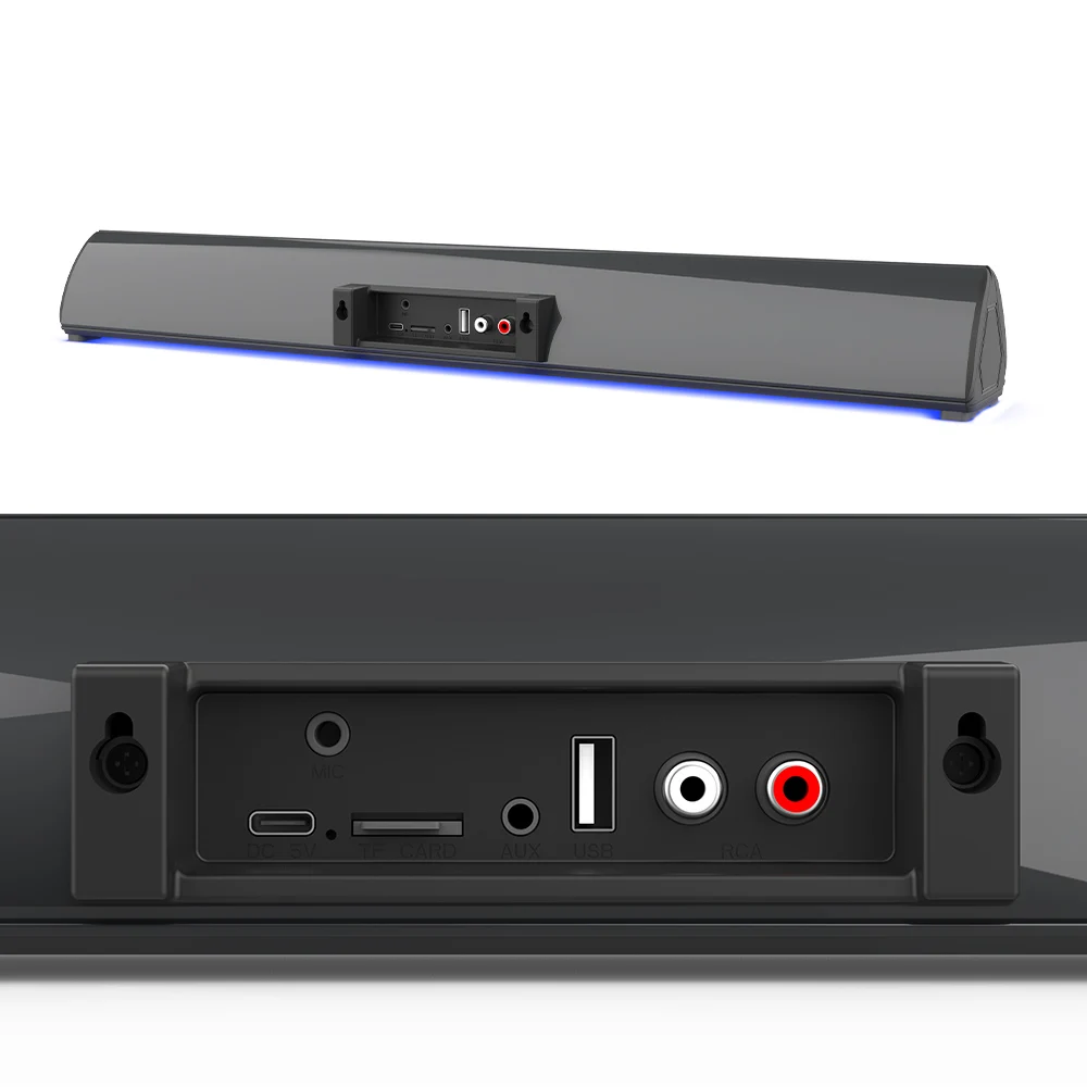 2.0 Soundbar 5.0 TWS Speaker TV/PC/Phone/Tablet/Laptop/MP3/MP4/DVD Player/TV Box