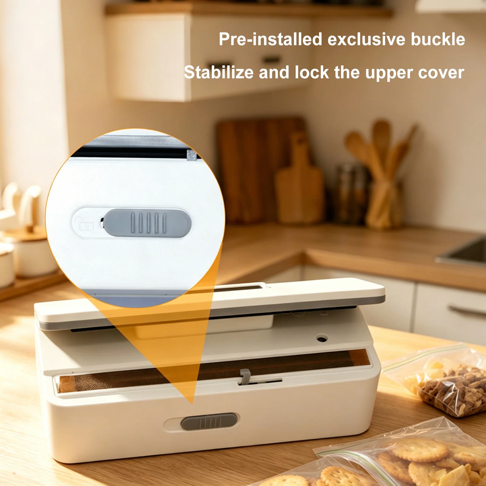 2 In 1 Mini Bags Sealer and Cutter LED Display Portable Bag Sealer 1800mAh USB-C Rechargeable Bag Sealers for Fridge & Kitchen