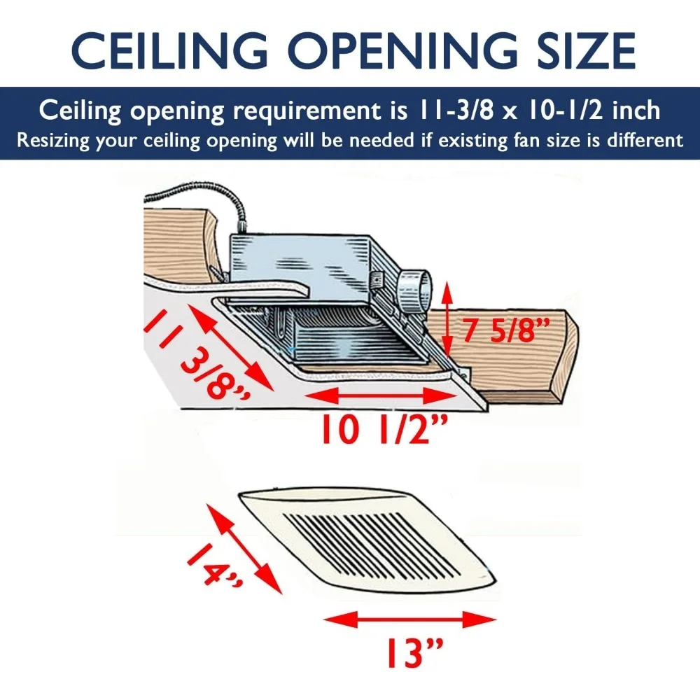 SEP150 | 150 CFM | 0.5 Sone Ultra Quiet | Energy Star-Certified Energy-Saving Bathroom Exhaust Ventilation Fan