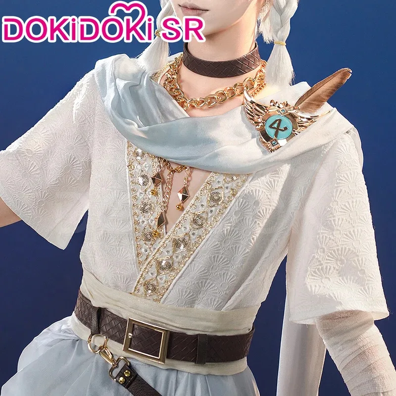 Eli Clark Cosplay Costume Game Identity V Cosplay DokiDoki-SR Eli Clark Seer White Cosplay Men Christmas Costume