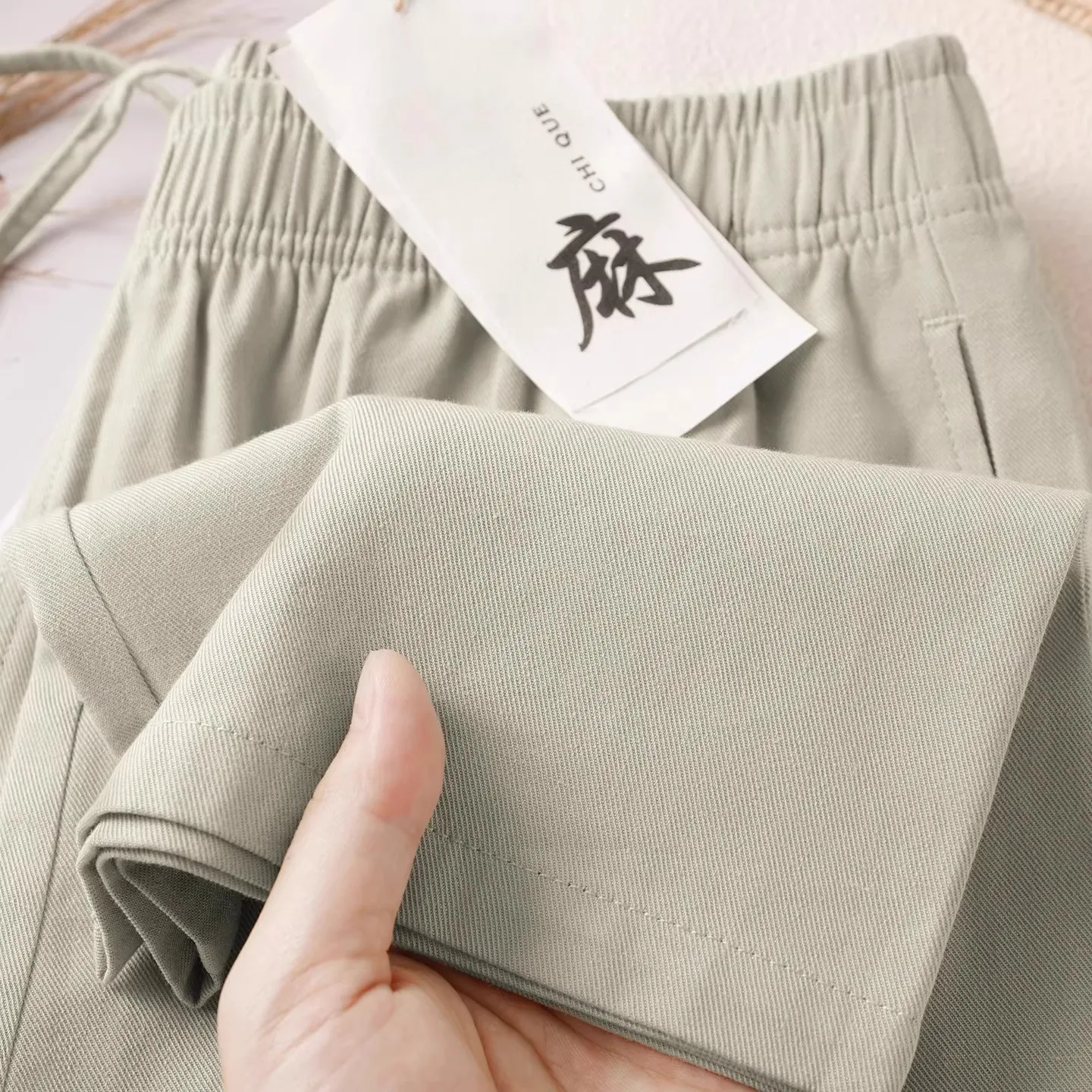 

Lightweight Breathable Casual Cotton Linen Straight Leg Pants Waed out ey Men's Summer Faion Straight Tube Trousers