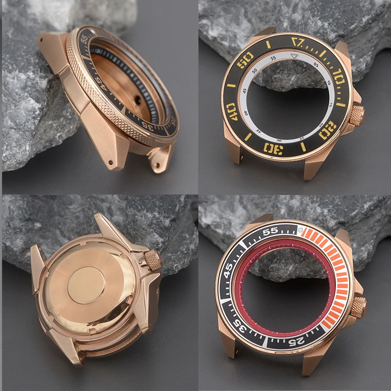 

Rose Men"s Watch Case Design King Samurai Series Fit Japan NH35 NH36 Movement 200M Waterproof 316L Stainless Steel Sapphire