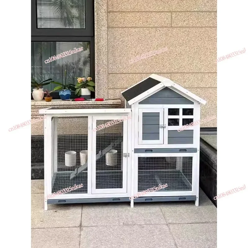 Spray resistant urine deluxe double drawer rabbit nest pet carrier