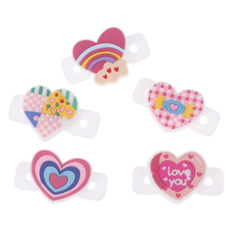 Anti Vibration Colorful Heart-shaped Silicone Tennis Racket Vibration Dampeners Tennis Racquet Tennis Accessories