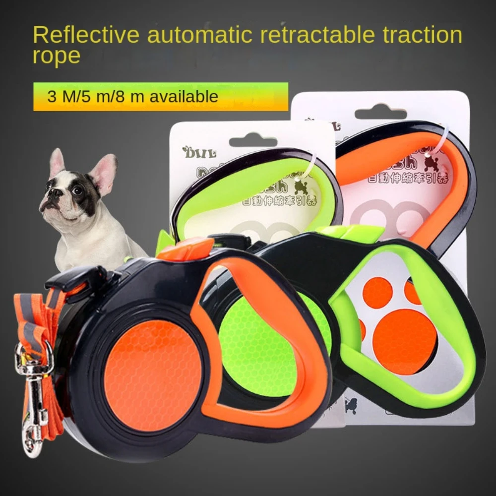 3m 5m 8m 50kg Dog Leash Retractable Roulette Collar for Small Big Dog Accessories Adjustable Durable Walking Hiking Bulldog Rope