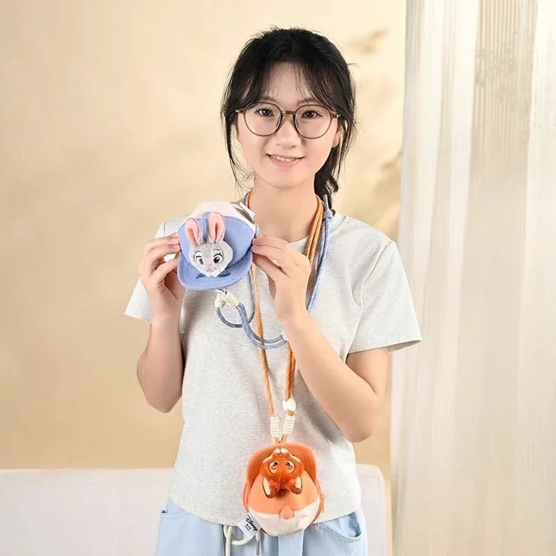 ديزني الأكثر مبيعا Zootopia الكرتون جودي نيك مغامرة سلسلة عملة محفظة حقيبة كروسبودي دمية محفظة نسائية للعملات المعدنية الثعلب