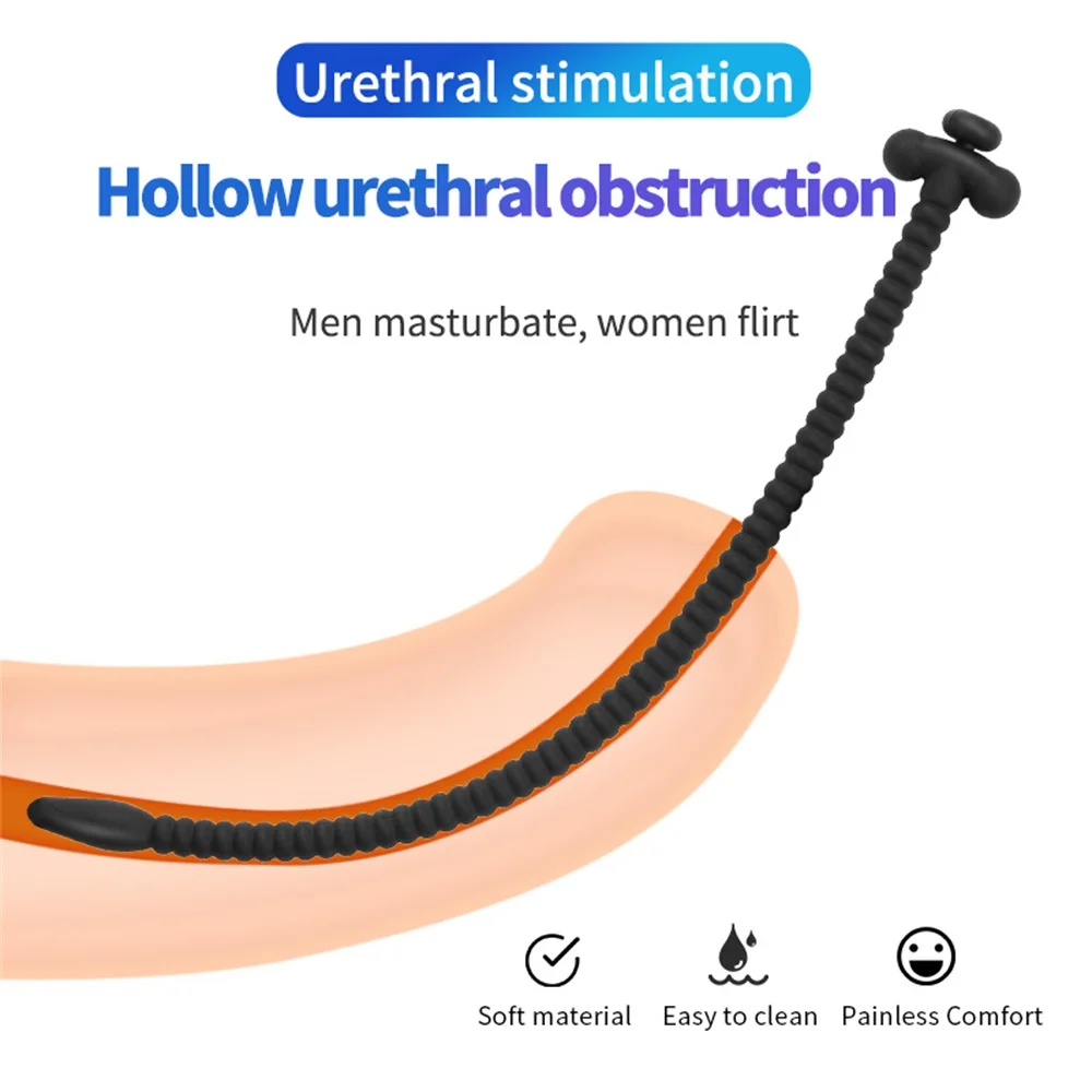 Urethral Toys Catheter Penis Plug Dilator Masturbation Adult Goods Vibrator For Men Uretral Stimulator Stimulating Stick Horse