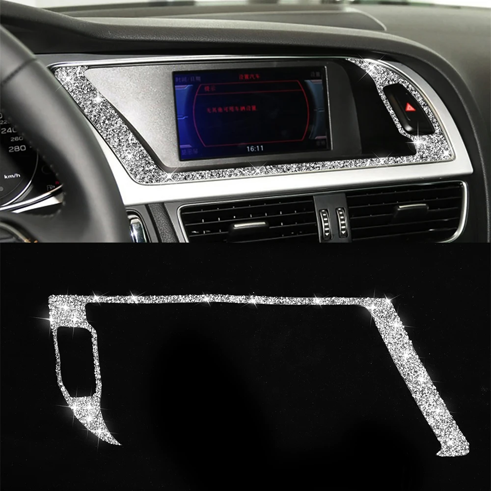 

Console Navigation Panel Decorative Cover Trim for Audi A4 B8 2009-2016/ A5 2008-2017/ Q5 2009-2017 Car Accessories Crystal