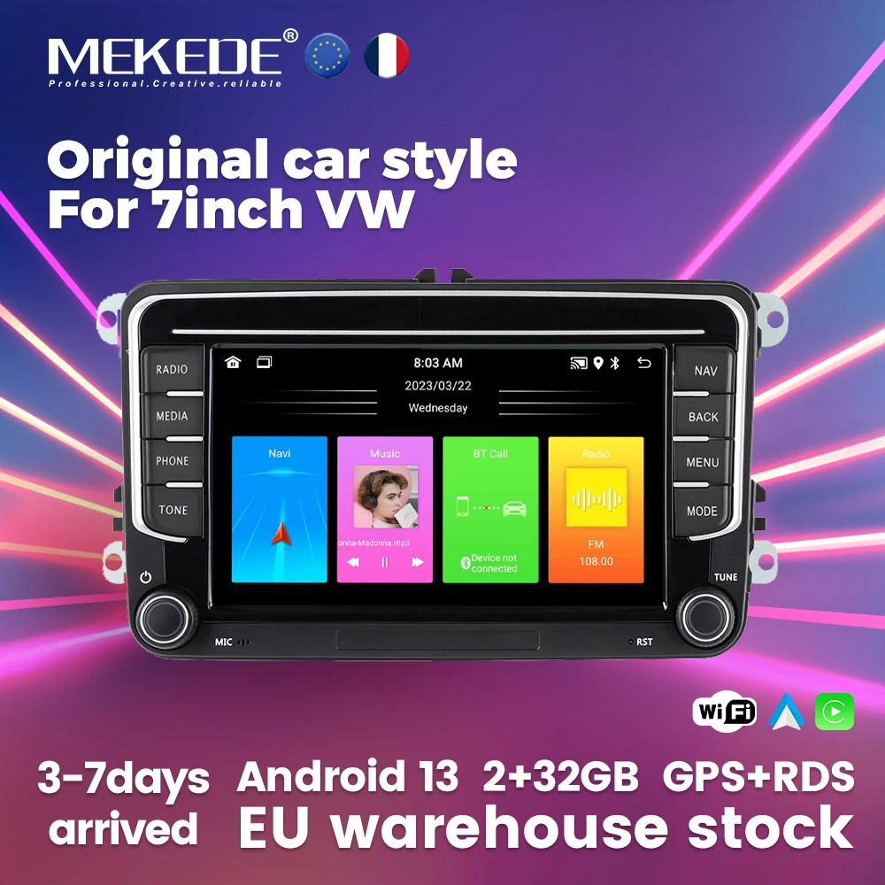 EU Duty Free Shop Original Car Style Radio Carplay Auto For Volkswagen VW Skoda Polo Golf 5 6 Passat Jetta Tiguan Touran Caddy