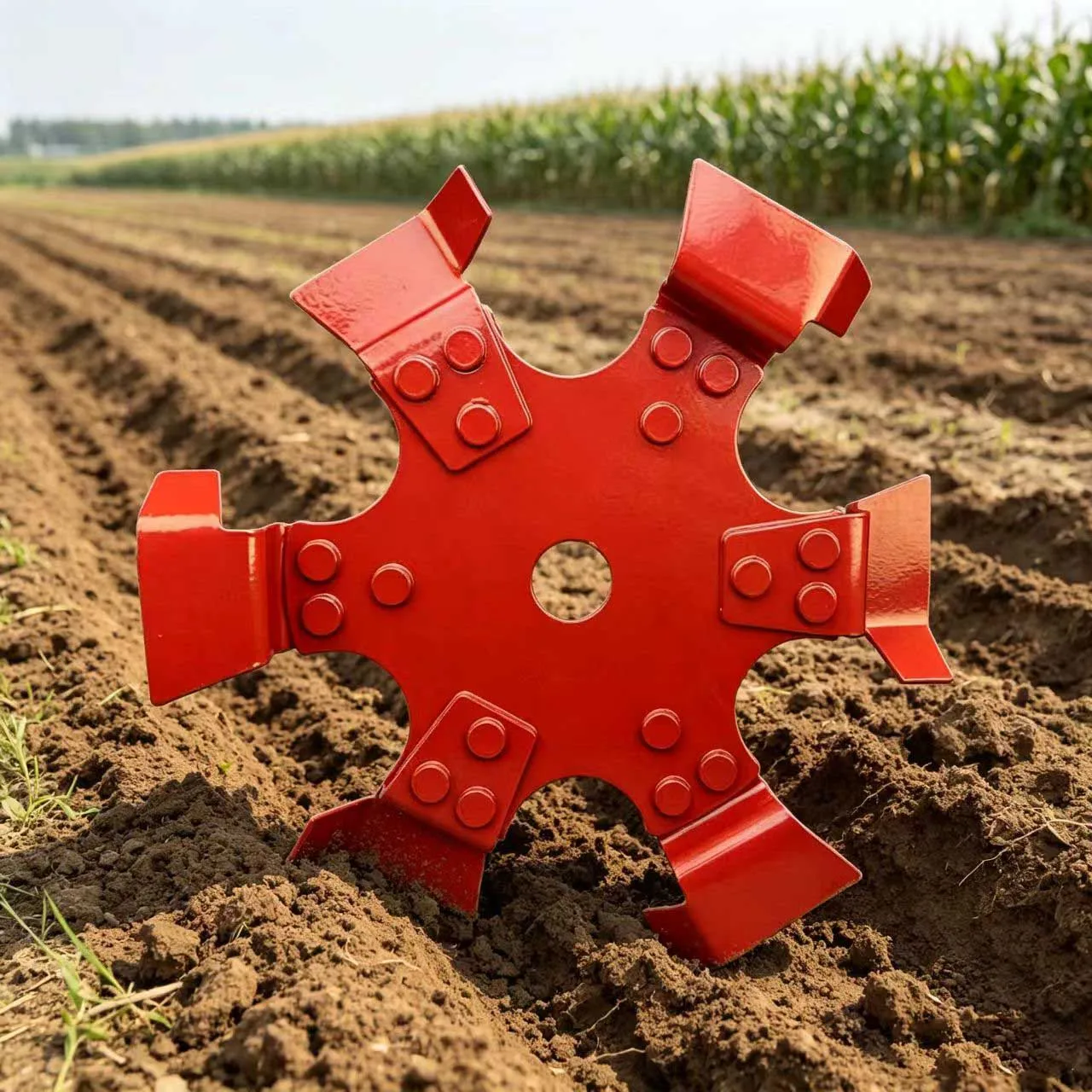 Hardened Manganese Steel Trimmer Head for Brush Cutting and Light Metal Cutting Applications with Rust Resistant Coating