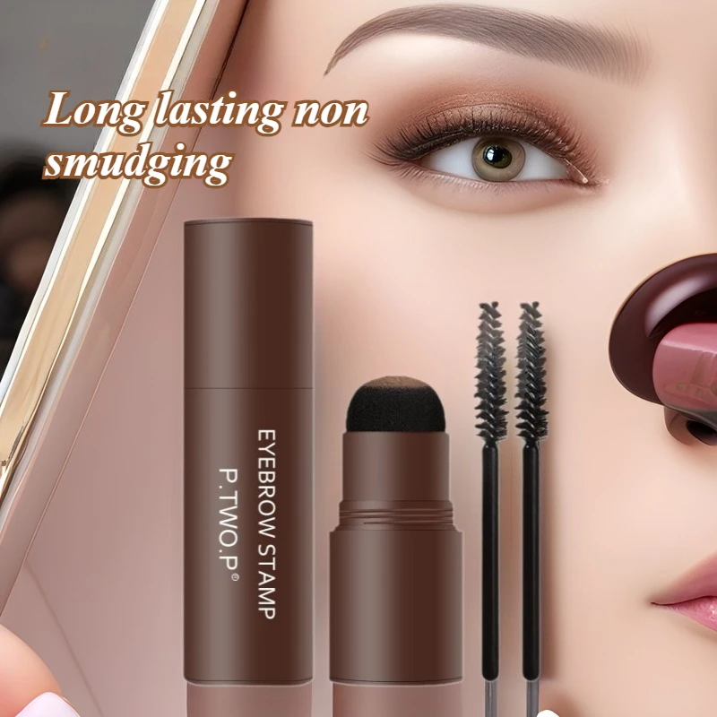Wasserdichtes und nicht verschmierendes Augenbrauen-Puder-Siegel-Set Lazy Seal Augenbrauen-Puder-Stift-Karten-Set Haaransatz-Puder-Make-up