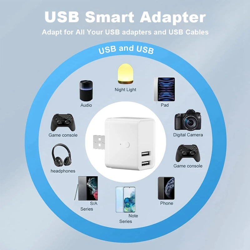 Adaptador USB inteligente Tuya, interruptor 5V Mini 2, adaptador de corriente, Control de vida inteligente para Alexa, Google, Yandex, Alice
