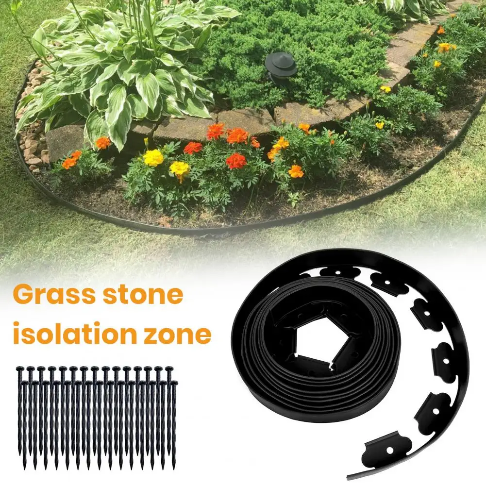 

1 Roll 10M Landscape Edging Border With 30 Spikes No Dig Decorative Garden Flower Beds Lawn Yard Pathway Garden Landscape Edging