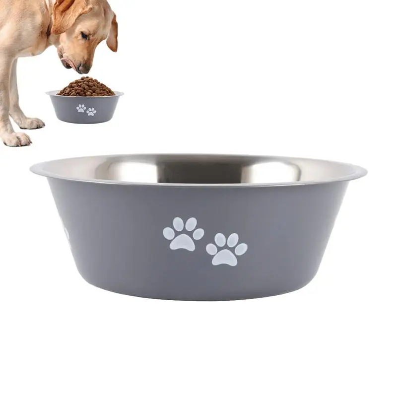 Stainless Steel Pet Dog Bowl Feeder with silicone bottom Skid-proof Anti-ant Cat Dog Bowls Food feeding Accessories Pet Supplies