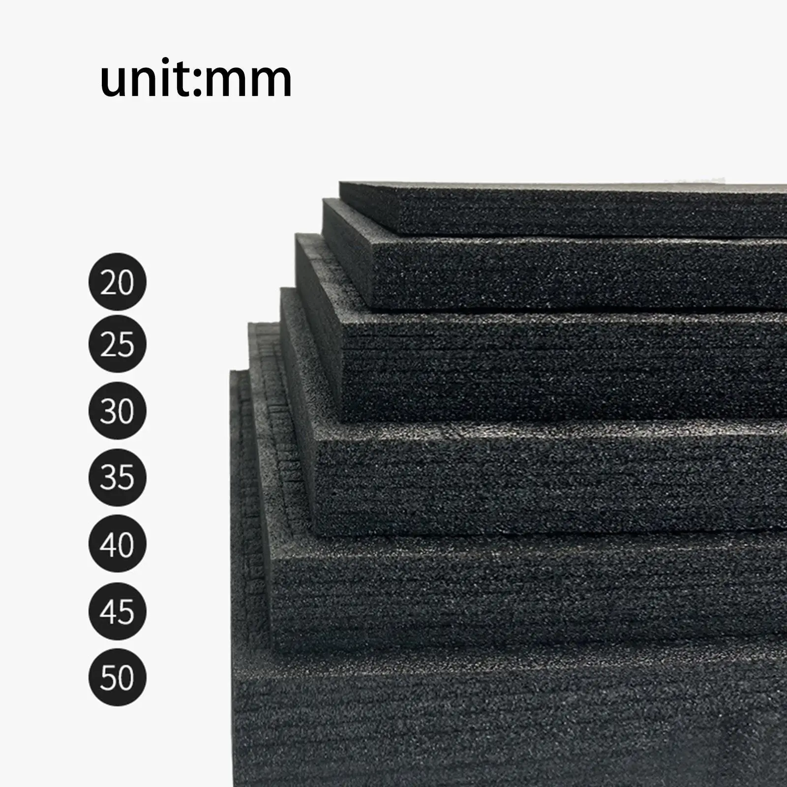 Lightweight Foam Insert for Tool Case Shockproof Sponge Sheet Cuttable Packing Foam Pads for Fragile Shipping Storage